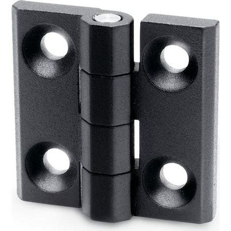 2 pièces 4040 noir en alliage de zinc charnière porteuse porte d'armoire épaissie charnière carrée pour table pliante meubles porte d'armoire,Pour meubles de maison, portes et fenêtres, etc. (1/5)