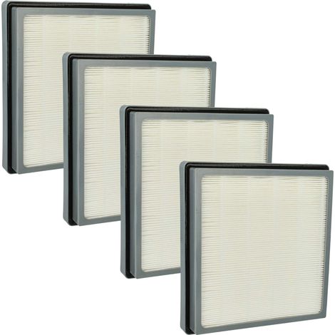 vhbw 4x filtro compatibile con Nilfisk CDB 3050, CDF 2010, CDF 2000, CDB 3060, CDB 3055 aspirapolvere - filtro HEPA aria di scarico bianco / grigio
