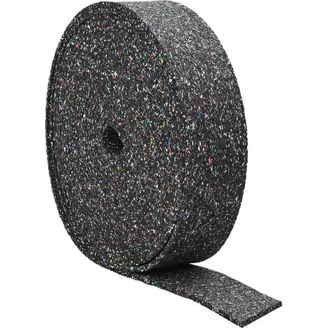 Rouleau de granulat en caoutchouc Noir 2000 x 12 x 0,3 cm