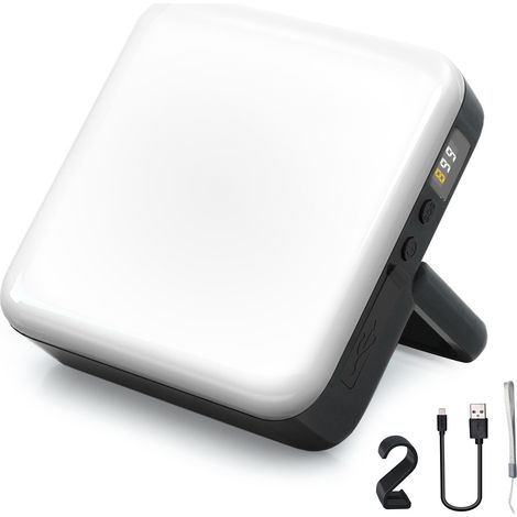 Lampe LED rechargeable 4000LM, batterie externe 13500mAh offrant jusqu'à 65 heures d'autonomie, 5 modes d'éclairage, lampe de camping étanche IPX5 pour tentes, ouragans, randonnées, etc.