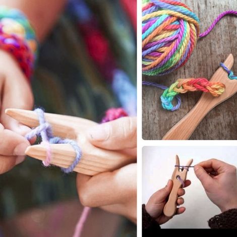 Fourchette à Tresser en Bois pour Création de Bijoux DIY Bracelets et Colliers (1/5)