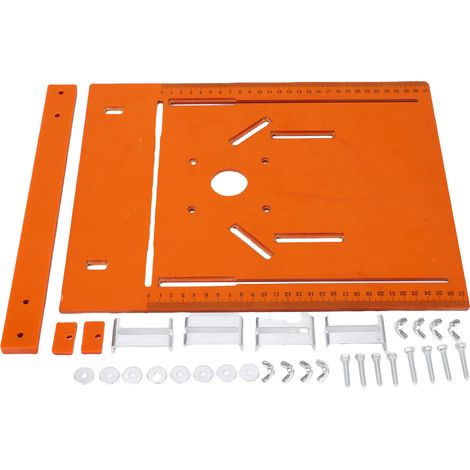 Piastra di base per sega circolare Marhynchus, piastra per macchina da taglio portatile, tagli precisi a 90° e 45° per rifilatrici e fresatrici, 28 x 35 cm