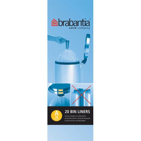 BRABANTIA Sacs-poubelle de salle de bains 3 l blanc BRABANTIA