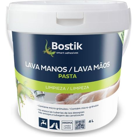 Pasta Lava Manos Profesional con Microgránulos, Jabón Mecánico, Aroma Limón, No Daña la Piel, No Atasca, 4 kg