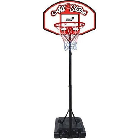 Tabellone Piantana da Basket con Ruote Canestro Altezza Regolabile Pallacanestro (1/2)