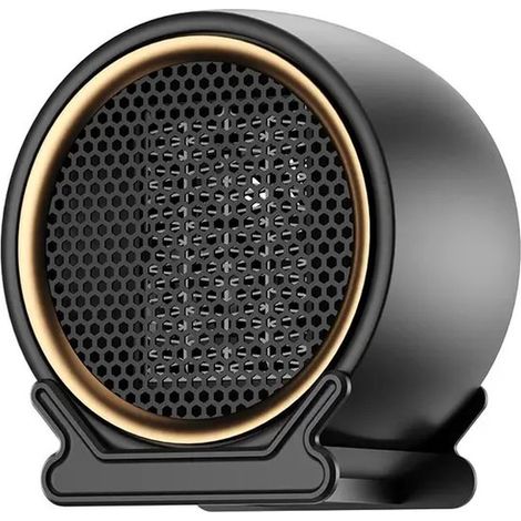Calefactor eléctrico de lujo - Heather - Calefactor - 1200-2000 vatios - Calentamiento rápido - Portátil - Soplador de aire caliente - 2 velocidades - Negro