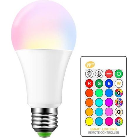 Ampoule LED E27 RGBW 15W Blanc Froid Compatible Variateur (1/4)