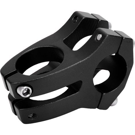 Potence vélo relevée en aluminium noir, tige de direction courte 25.4x35mm légère (1/5)