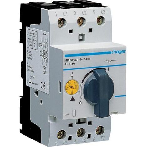 Disjoncteur moteur triphasé 2,2 kW 4-6,3 A MM509N (1/4)