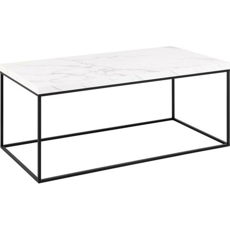 Mesa de centro Norsica 836, Blanco, 45x55x110cm, Diámetro: 0, MDF, Angular (1/5)