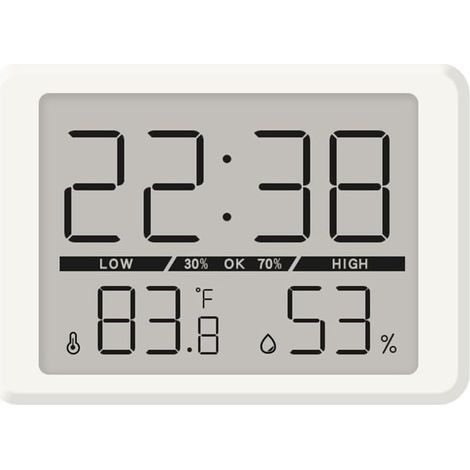 Horloge murale numérique à piles avec grand écran affichant la (1/5)