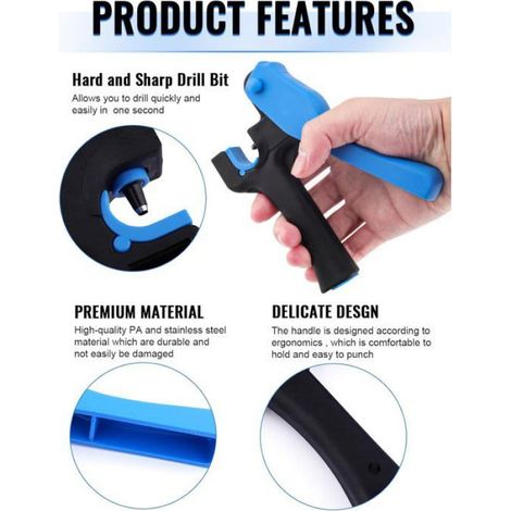 Poinçon Pour Tuyau Goutte À Goutte - Perforateur 3 Mm - Outil Insertion Raccord 1/4 Pouces - Pour Tubes PE 16/20 Mm - 2 Pièces (1/5)