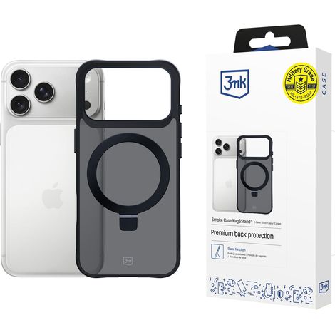 Custodia per iPhone 17 Pro 3mk Smoke con Mag e supporto (1/5)