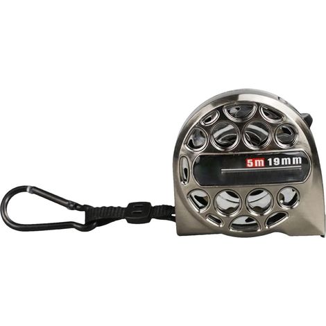 Mètres À Ruban Ruban À Mesurer Étanche en Acier Inoxydable,5m X 19mm Rétraction Et Auto-Blocage, Ruban À Mesurer Professionnel Haute Visibilité pour Géomètres, Ingénieurs Et Électriciens (1/5)