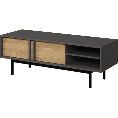 Mueble TV Levali 109, Roble, Número de puertas: 0, Número de cajones: 0, 123x43x43cm