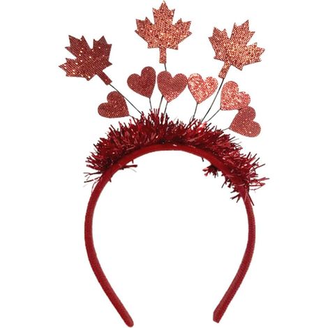 Decorative Red Canada Day Headband (1/5)