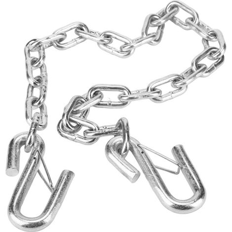 Sicherheitskette für Anhänger, 3500lb Stahl-Zugseile mit doppelten Federhaken für Wohnmobile. (1/4)
