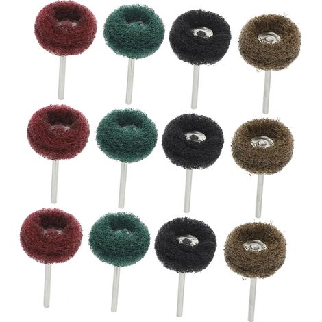 DOITOOL Kit de Polissage pour Jantes en Aluminium 12 Pièces de Meules Abrasives en Acier Inoxydable, Tige 3mm, pour Bricolage et Usage Professionnel (1/4)