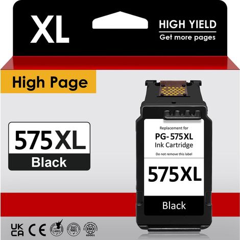 575 XL Cartouches d'imprimante, PG 575 XL Cartouche d'encre Noire Remplacement pour Cartouches Canon d'origine 575 pour Canon Pixma TR4755i TS3550i TS3551i TS3750i TR4750i TR4751i (1/5)