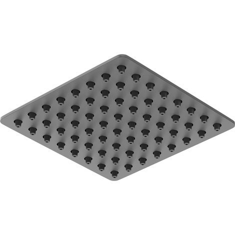 Colore Square Matt Black 200mm x 200mm Thin Square Shower Head (1/5)