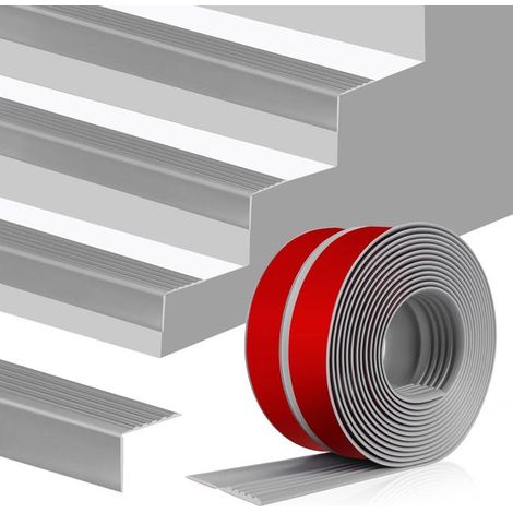 Tira antideslizante autoadhesiva – Tira antideslizante para escaleras – Tira antideslizante flexible y autoadhesiva para suelos – (5 cm x 4,8 cm – 2 m) (1/5)