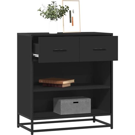 Sideboard Schwarz 68x35x76 cm Holzwerkstoff (1/5)
