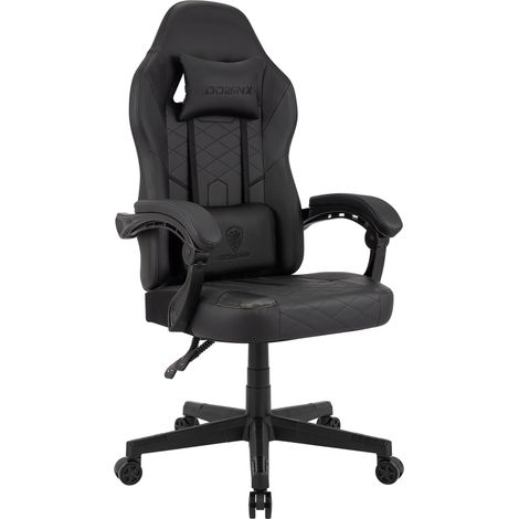 Silla Gaming Racing Collins  Oficina Ergonómica con Diseño Deportivo Negro