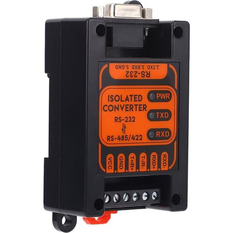 Convertisseur série industriel isolé RS232 vers RS422, adaptateur actif bidirectionnel, isolation 1500 V, montage sur rail DIN (1/5)