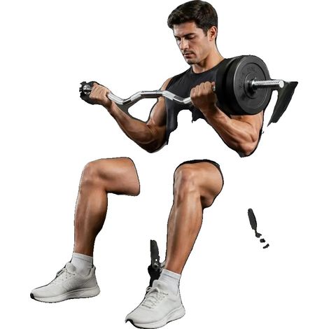 Kurzhantel- und Langhantelset, 30 kg Tragfähigkeit, Heimfitnessset, Schwarz (1/2)