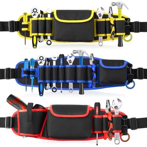 Verstellbare Gürteltasche Gürteltasche mit 5 Fächern Gürteltasche für Elektriker Werkzeugtasche große Gürteltasche für Werkzeug multifunktionale 57 (1/4)