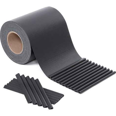 SONGMICS Frangivista in PVC, Strisce per Recinzione, Schermo Opaco di 0,19 x 40 m, Telo per Balcone, Resistente a Raggi UV, 25 Fascette, Colore Antracite GPJ040H (1/5)