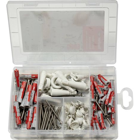 Fischer 577062 easyDIY EasyHook Boîte d'assortiment de chevilles 113 pc(s) (1/5)