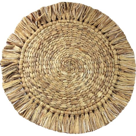 Dessous de plat en jacinthe d'eau naturelle pour cuisine et table (1/3)