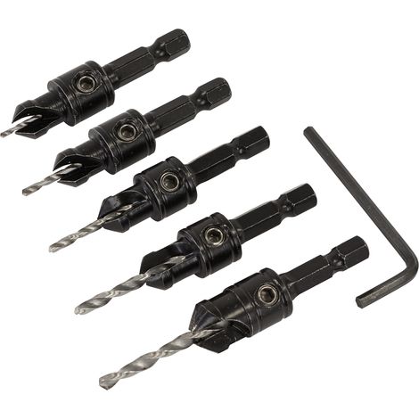 Sealey CSSET5 Countersink Drill Bit Set 5pc