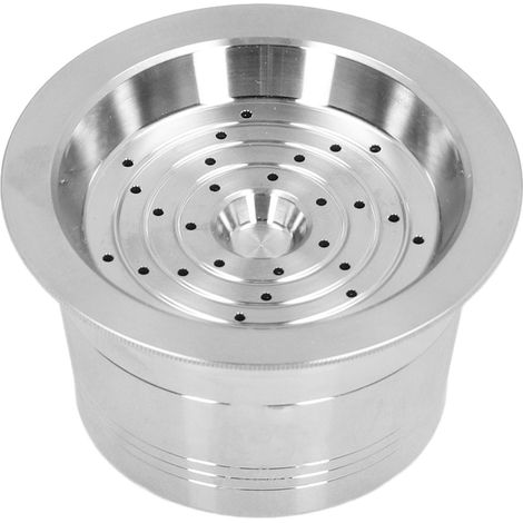 Capsule de café réutilisable en acier inoxydable rechargeable avec goupillon pour machine à capsules Cafissimo (1/5)