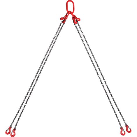 Mophorn Imbracatura a catena di sollevamento a 4 gambe con ganci e regolatori, 6mm x 150cm, Capacita di carico 2993 kg, Grado 80 per carrello elevatore, Paranco a motore, Banchina, Cantiere, Fabbrica