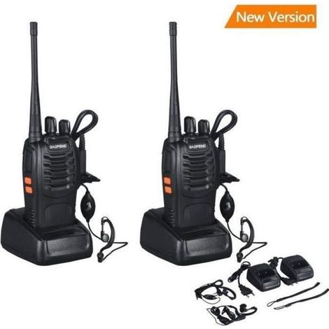 Talkie-Walkie - 400-470 MHz - 16 Canaux - Portée Jusqu'à 3 km - Batterie Li-ion 1500 mAh - Lot de 2 (1/4)