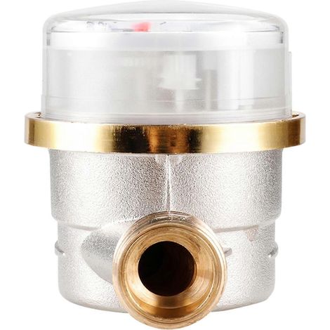 15 mm (1/2 Zoll) Kaltwasserzähler, Ablesbarkeit: 0,0001 Kubikmeter, Durchflussmesser mit 360° verstellbarem Drehzähler, geeignet für Garten und Haushalt. (1/5)