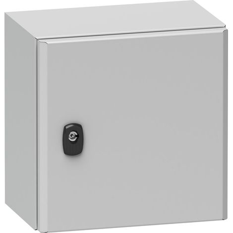Spacial S3D plain door w/o mount.plate. H600xW400xD200 IP66 IK10 RAL7035. - NSYS3D6420