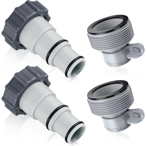 Adaptateur de Tuyau de Piscine A et B, Adaptateur Tuyau Piscine avec Filetage Intérieur à Visser, Adaptateur pour Piscines, Adaptateurs de Tuyau de Rechange pour Tuyau de Piscine Ø 32 et 38 mm