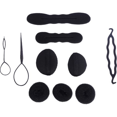 Kit de 65 accessoires de coiffure magiques pour femmes : pinces à cheveux, outils pour chignon et tresses. (1/5)