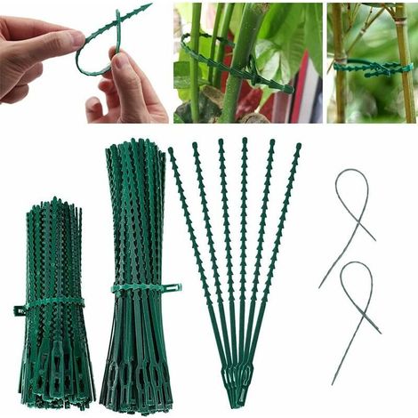 SHINING HOUSE 200 Stück Pflanzenbinder, verstellbare Drehbinder für Gartenpflanzen, grün, multifunktionale, robuste Drehbinder für Pflanzen (13 cm und 17 cm) (1/5)