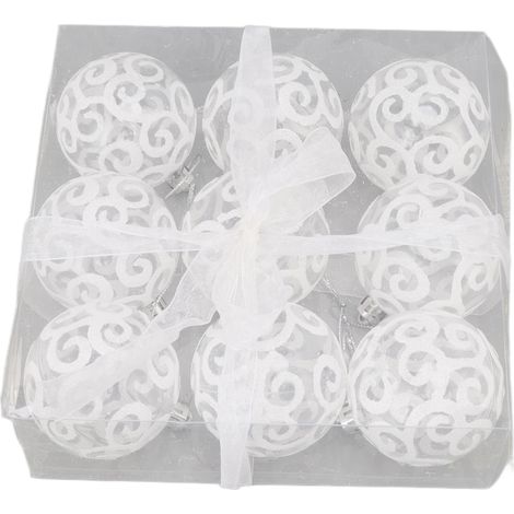 Bola Navideña - Adorno Para Árbol De Navidad - Plástico PET - Resistente A Roturas - 9 Unidades (1/5)
