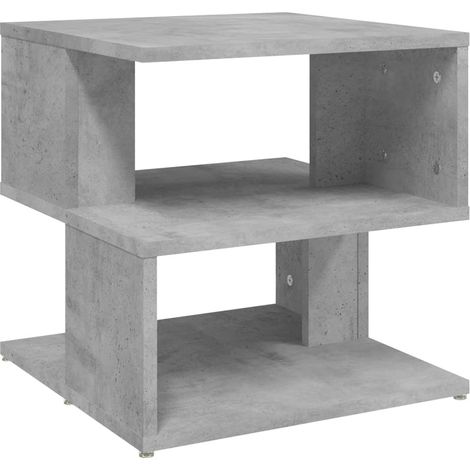 Table d'appoint bout de canapé meuble de salon 40 x 40 x 40 cm aggloméré gris DEC032450