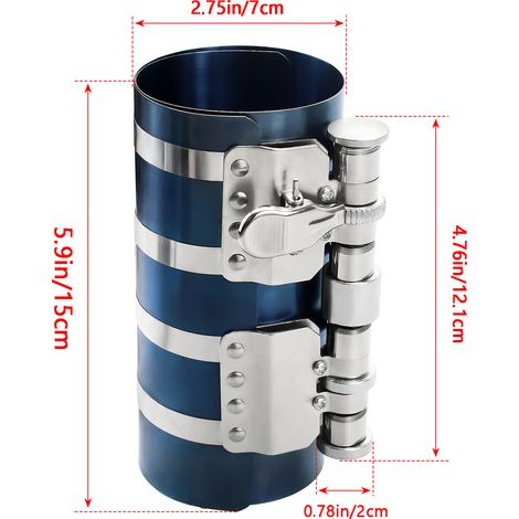 6-inch piston ring compressor, adjustable ratchet piston installation and removal tools (1/4)