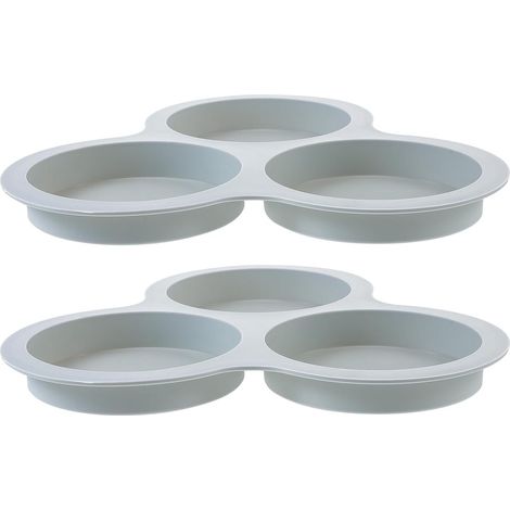 Moule à Muffins en Silicone Réutilisable 2 Pièces, Antiadhésif, Bleu, pour Friteuse à Air Moule à Cupcakes et Desserts, Accessoires la Cuisine Pratiques pour Cuisson,Parent,- (1/5)