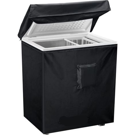 Housse pour Congélateur Coffre, Housse De Protection Imperméable Pour Congélateur Armoire,avec couvercle supérieur pour ouverture, poche à fermeture pour Terrasse Jardin Balcon Cou(64x58x87cm) (1/5)