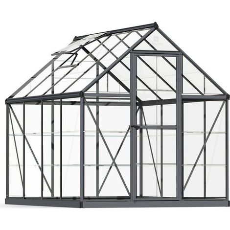 Canopia Harmony Trasparente Serra Da Giardino in Policarbonato 247X185X208 cm Grigio (1/5)