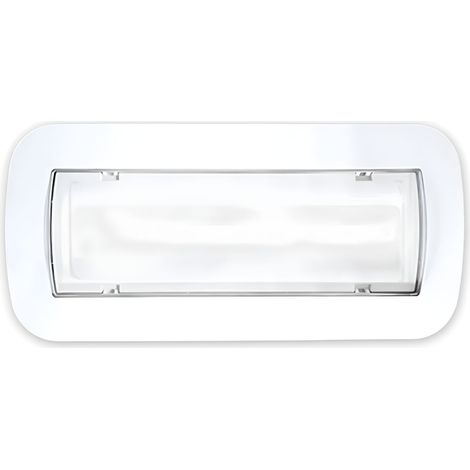 Lampada di Emergenza Da Incasso a LED 3W 350lm, Luce Fredda 6500K Autonomia 3 Ore Batteria Ricaricabile al Litio IP40
