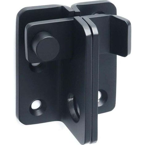 Verrou Porte Coulissante Serrure Volet Loquet Porte Verrou Portail à Bascule Boulon avec Vis pour Porte, Fenêtre, Placard et Jardin, Finition Noir Mat en Acier Inoxydable, EMS3005-B (1/4)
